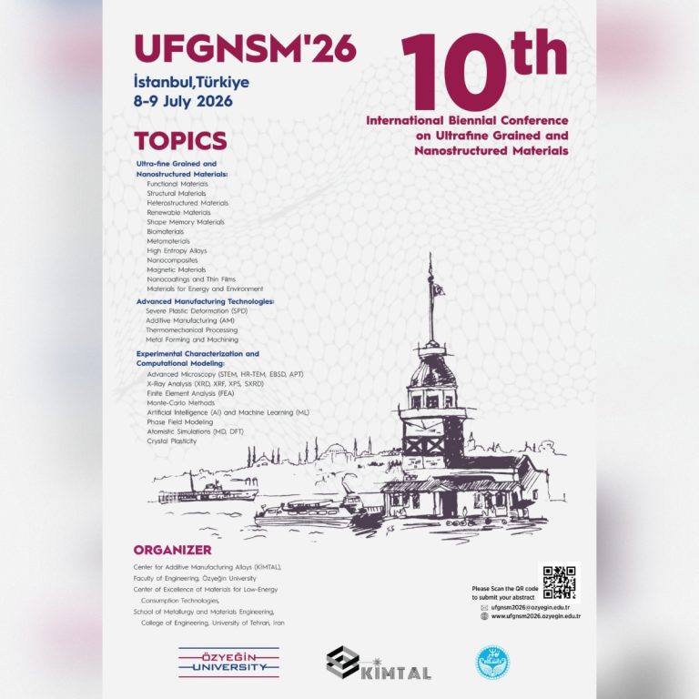 اطلاعیه ثبت‌نام و ارسال چکیده مقالات – UFGNSM2026